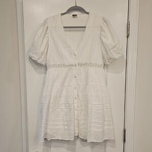 Gina Tricot (Swedish Brand) White Dress Size 34 EUR